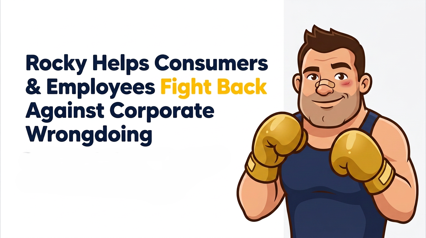 Rocky helps consumers and employees fight back against corporate wrongdoing